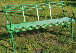 Casa Padrino 3er Gartenbank mit Klauenbeine - Gartenm�bel