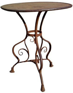 Casa Padrino Gartentisch Rost Durchmesser 60 x H. 70 cm - Gartenm�bel