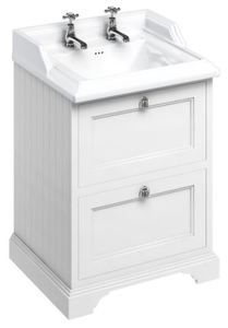 Casa Padrino Luxus Keramik Waschschrank / Waschtisch mit 2 Schubladen 67 x 58 x H. 93 cm