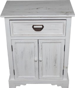 Casa Padrino Shabby Chic Landhaus Stil Kommode mit Schubladen Antik Wei� B 50 cm, H 64 cm - Antik Kommode