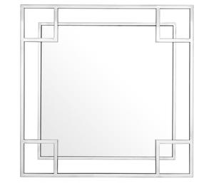 Casa Padrino Designer Wandspiegel Silber 90 x H. 90 cm - Luxus Spiegel