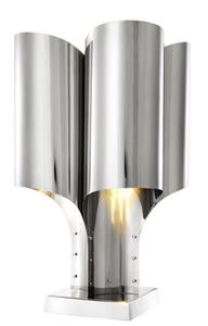 Casa Padrino Tischleuchte Silber 46 x 46 x H. 82,5 cm - Luxus Tischlampe