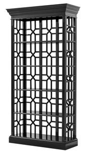 Casa Padrino Designer Mahagoni Regalschrank Piano Schwarz - Luxus Qualitt