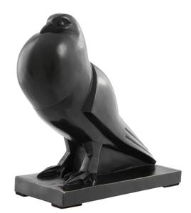 Casa Padrino Luxus Bronze Taube Skulptur auf Sockel - Figur Vogel - Edel & Prunkvoll