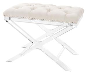 Casa Padrino Luxus Kreuzhocker Naturfarbig - Designer Hotel Hocker