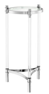 Casa Padrino Designer Beistelltisch Silber 41 x H. 90,5 cm - Luxus Beistelltisch