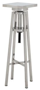 Casa Padrino Luxus Edelstahl Beistelltisch Silber 30 x 30 x H. 98-110 cm - Designer Tisch M�bel