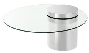 Casa Padrino Designer Couchtisch Silber 90 x H. 43 cm - Luxus Kollektion