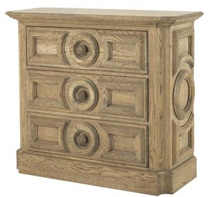 Casa Padrino Schrank mit 3 Schubladen Hellbraun - Luxus Qualit�t