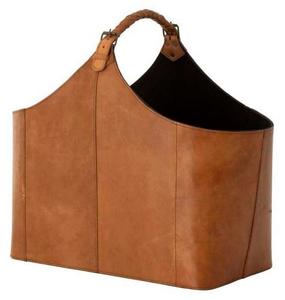 Casa Padrino Designer B�ffelleder Tasche / Korb - Luxus Accessoires