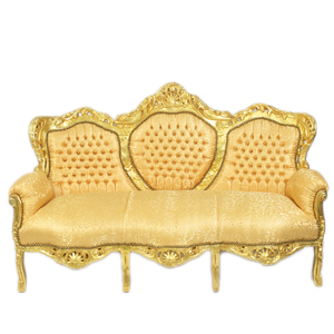 Casa Padrino Barock 3-er Sofa  King Gold Muster / Gold - M�bel Barock