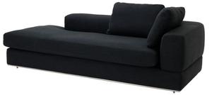 Casa Padrino Designer Sofa Schwarz Rechtsseitig 231 x 101 x H. 85 cm - Luxus Wohnzimmer M�bel