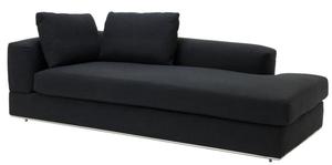 Casa Padrino Designer Sofa Schwarz Linksseitig 231 x 101 x H. 85 cm - Luxus Wohnzimmer M�bel