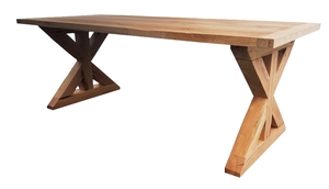 Casa Padrino Luxus Massivholz Esstisch - Eiche - 200 cm x 100 cm x H78 cm  - Schwere Ausf�hrung