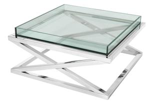 Casa Padrino Designer Couchtisch Silber 100 x 100 x H. 46,5 cm - Luxus Hotel M�bel