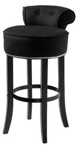 Casa Padrino Barstuhl Schwarz 46 x 50 x H. 91 cm - Luxus Barhocker