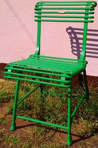 Casa Padrino Gartenstuhl aus Schmiedeeisen - alle Farben - 44 cm x 50 cm - Luxus Gartenm�bel