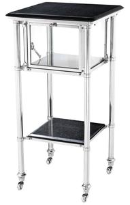 Casa Padrino Luxus Beistelltisch auf Rollen 39 x 39 x H. 80 cm - Hotel Accessoires