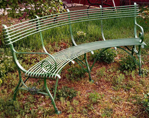 Casa Padrino Schmiedeeisen Gartenbank mit Krallenf��en 1,9 x 0,48 x H. 0,9m - Vintage Nostalgie