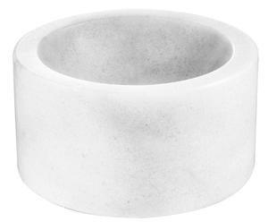 Casa Padrino Designer Marmor Schale Wei� 15 x H. 8 cm - Luxus Kollektion