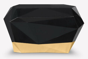 CPBlack Designer Nachttisch - Beistelltisch mit Schublade - Hochwertige Designer Schlafzimmer M�bel