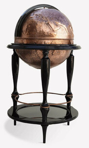 CPBlack Luxus Globus Barwagen by Casa Padrino Kupfer / Schwarz - Hochwertige Globus Bar