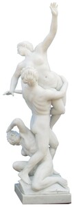 Casa Padrino Antik Stil Marmor Skulptur Wei H. 130 cm - Garten Deko Figur