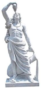 Casa Padrino Antik Stil Marmor Skulptur Mann Grau H. 243 cm