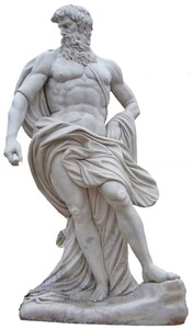 Casa Padrino Antik Stil Marmor Skulptur Mann Grau H. 215 cm