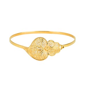 Casa Padrino Armband Armreif Herz von Viana aus Vergoldetem Silber