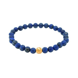 Casa Padrino Armband Conta de Viana aus 19,2Kt Gold mit Lapislazuli