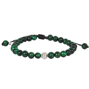 Casa Padrino Armband Conta de Viana aus Silber und Gr�nem Tigerauge