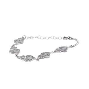 Casa Padrino Armband F�nf Herzen von Viana aus Sterlingsilber