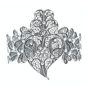 Casa Padrino Armband Herz von Viana XL aus Sterlingsilber