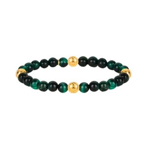 Casa Padrino Armband vier Contas de Viana Gr�n aus Vergoldetem Silber