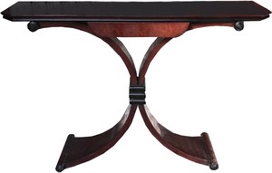 Casa Padrino Art Deco Konsole Braun mit Schublade - Beistelltisch  120 x 35 x H 95cm -  Antik Stil Tisch - M�bel