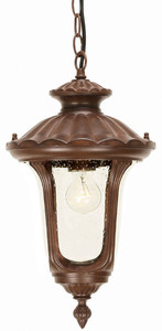 Casa Padrino Barock Au�enh�ngeleuchte Rostfarben  23,5 x H. 43,5 cm - Nostalgische Balkon Garten Terrassen Au�enleuchte - Nostalgische Au�enbeleuchtung