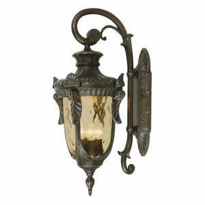 Casa Padrino Barock Au�enwandleuchte Bronze / Champagnerfarben H. 64 cm - Au�enbeleuchtung