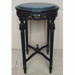 Casa Padrino Barock Beistelltisch Schwarz  45 x H. 72 cm - Barock M�bel