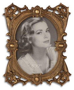 Casa Padrino Barock Bilderrahmen Antik Gold 19,8 x H. 24,4 cm - Antik Stil Bilderrahmen - Barock Schreibtisch Deko - Deko Accessoires im Barockstil - Barock Interior