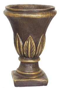 Casa Padrino Barock Blumentopf Antik Braun / Gold  41 x H. 60 cm