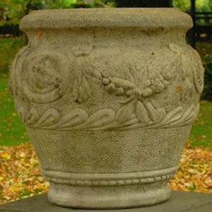 Casa Padrino Barock Blumentopf  59 x H. 66 cm - Runder Prunkvoller Pflanzentopf im Barockstil - Special!