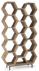 Casa Padrino Luxus B�cherschrank Braun / Schwarz 100 x 30 x H. 186 cm - Massivholz Schrank - Regalschrank - Wohnzimmer M�bel - B�ro M�bel - Luxus M�bel