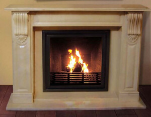 Casa Padrino Luxus Barock Elektrokamin Creme 140 x 30 x H. 110 cm - Wohnzimmer Deko Kamin mit Fernbedienung - Wohnzimmer Mbel im Barockstil - Barock Mbel - Barock Elektro Kamine