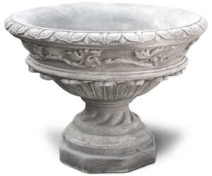 Casa Padrino Barock Garten Deko Blumentopf Antik Grau  70 x H. 50 cm