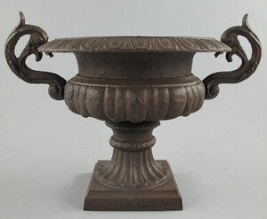 Casa Padrino Barock Garten Deko Blumentopf Rost 37 x 26 x H. 27 cm - Prunkvoller Pflanzentopf im Barockstil - Barock Garten Deko - Barock Terrassen Deko - Barock Deko Accessoires