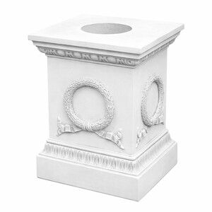 Casa Padrino Barock Garten Deko Sockel Wei� H. 74 cm - Barock Garten Accessoires