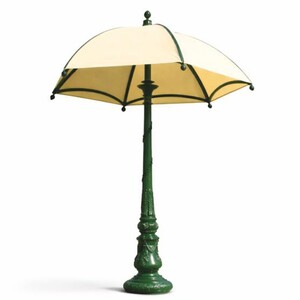 Casa Padrino Barock Garten Deko Sonnenschirm Gr�n / Beige  350 x H. 418,5 cm