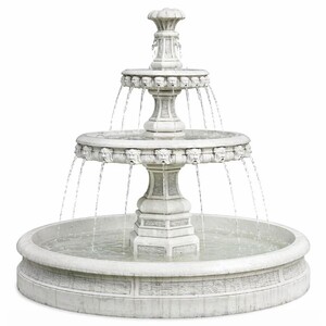 Casa Padrino Barock Garten Deko Springbrunnen Wei�  113 x H. 107 cm