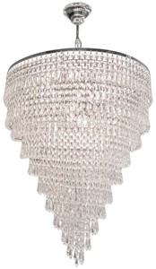 Casa Padrino Barock Kristall Kronleuchter Silber  50 - Prunkvoller runder Kronleuchter im Barockstil